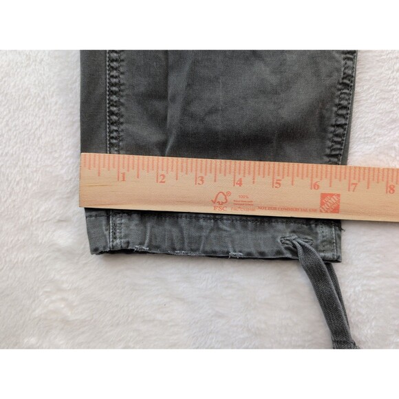 American Eagle Flex Cargo Pants Mens 32x34 Green Slim Straight With Ankle Ties - Picture 7 of 16